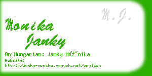 monika janky business card